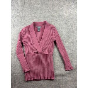 Hillard‎ And Hanson Ribbed Sweater Blouse Women's MP Y2K 2000s Girly